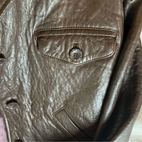 Vintage women’s  Blueline & company 100% leather bomber jacket. Size large - Picture 4 of 13